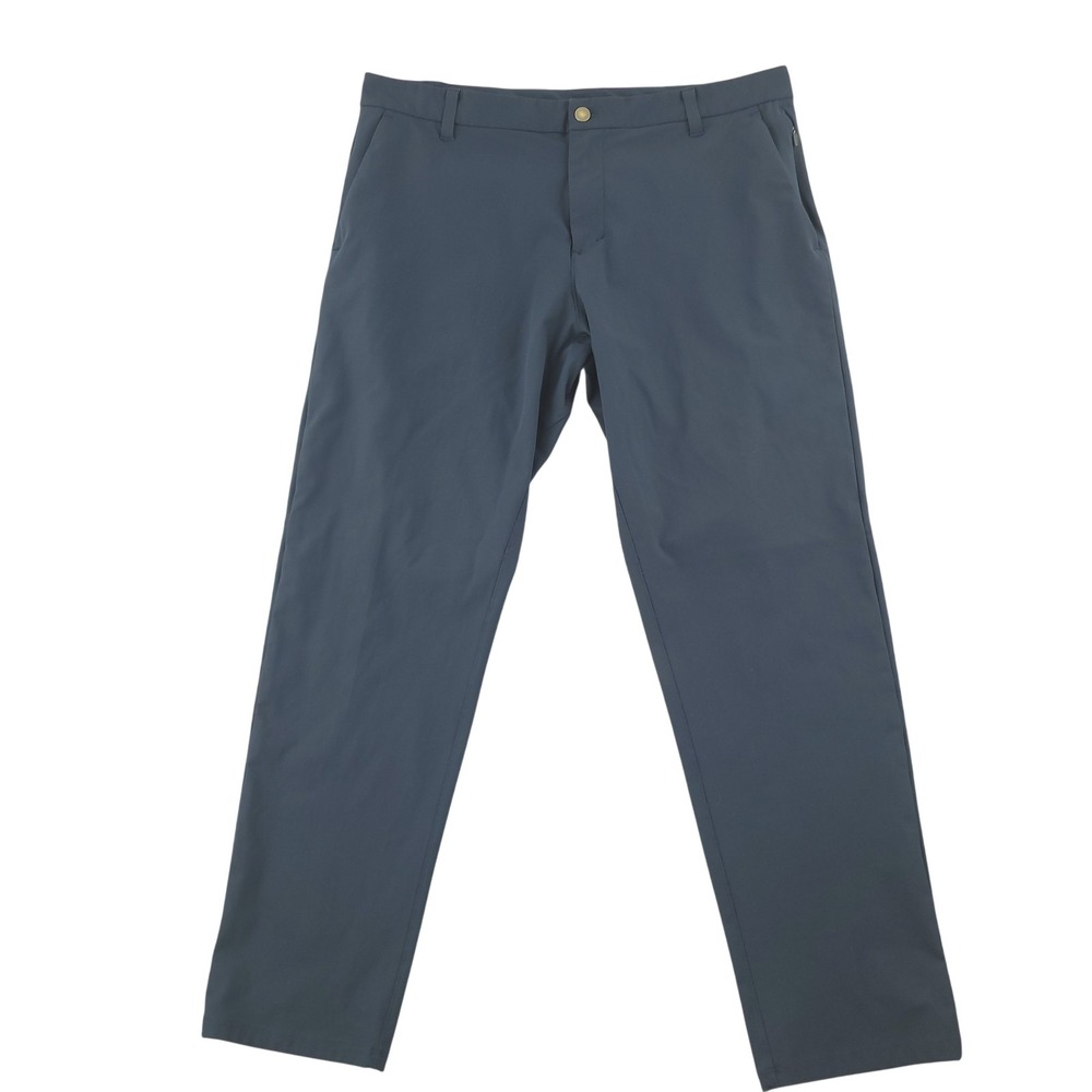 Lululemon ABC Pants Mens 36x30 Blue Chino Performance Stretch Zip Pocket